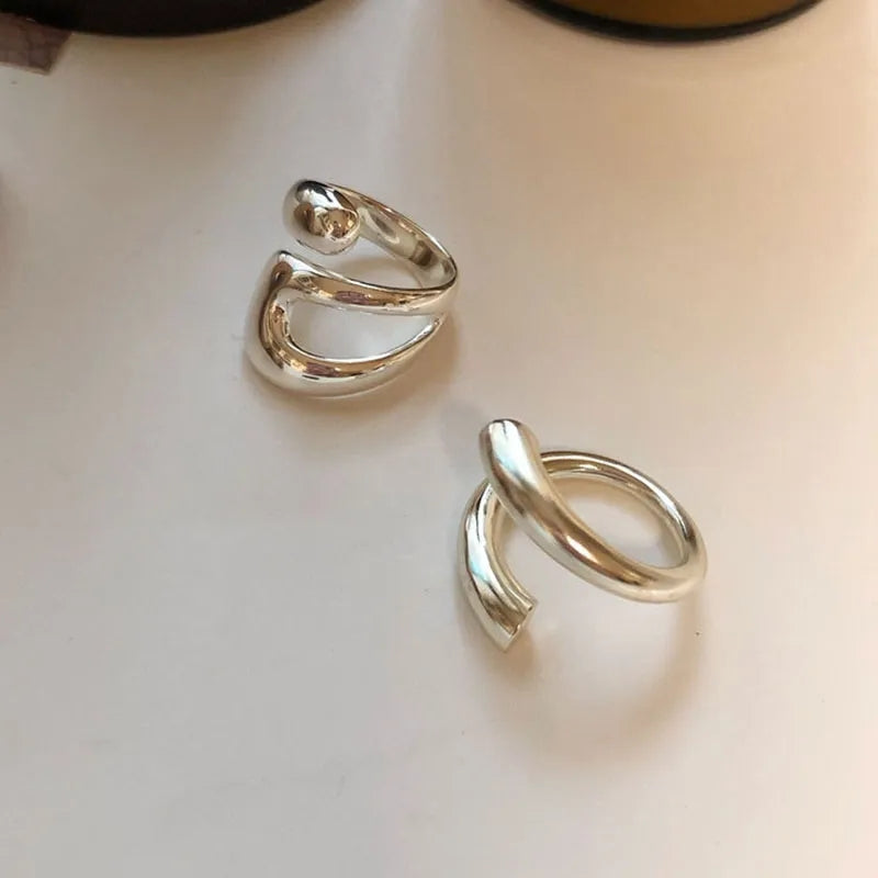 Silver Fashion Ring Set