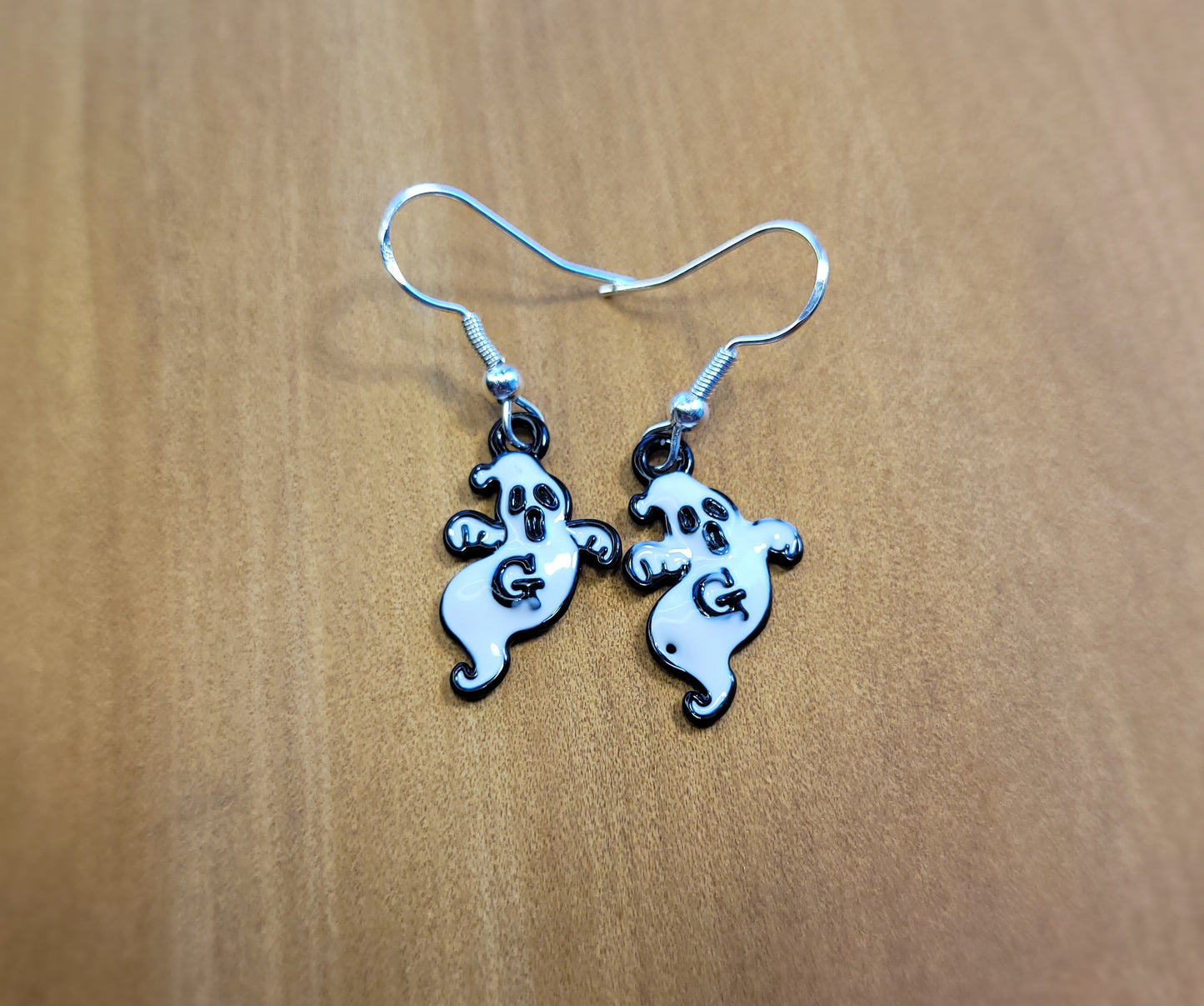 Halloween Earrings - Various Designs: Red witches hat, Orange Pumpkin, WHITE Ghost, Pumpkin with black hat