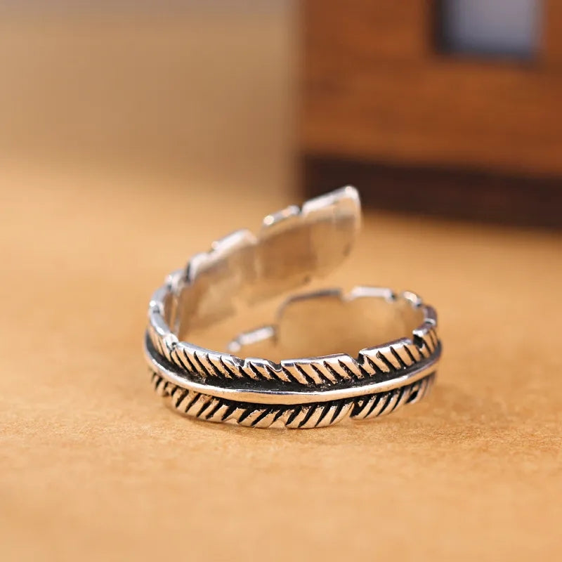 Silver Feather Ring