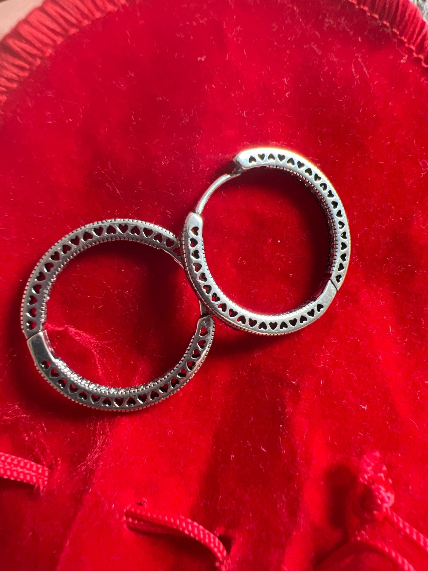 Sparkle & Hearts Large Hoop Earrings