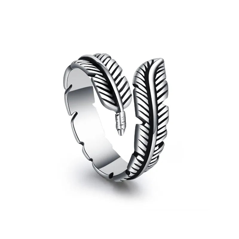 Silver Feather Ring