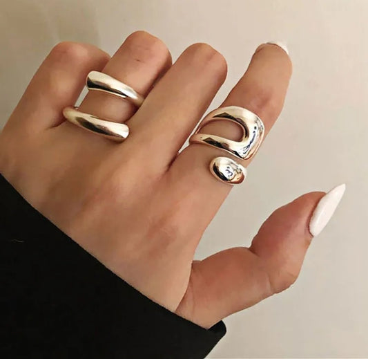 Silver Fashion Ring Set