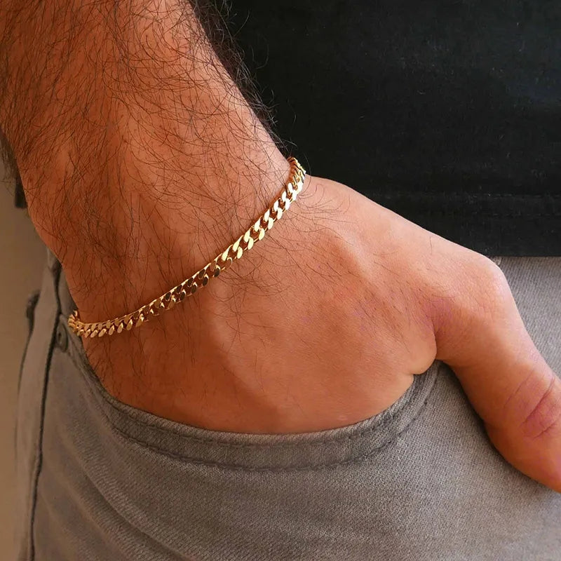 Gold Chain Chunky Bracelet