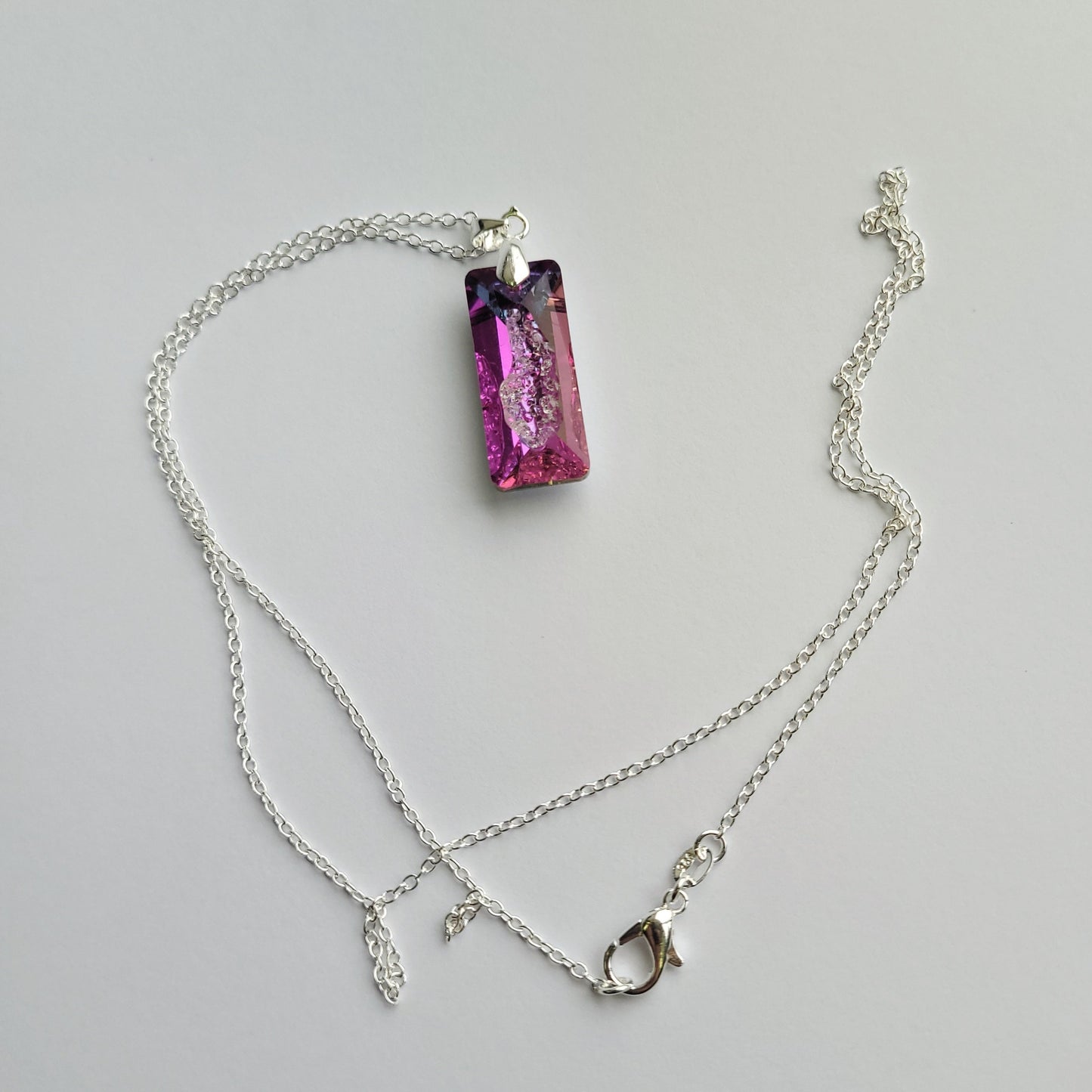 Exquisite Purple Heliotrope Austrian Crystal Necklace