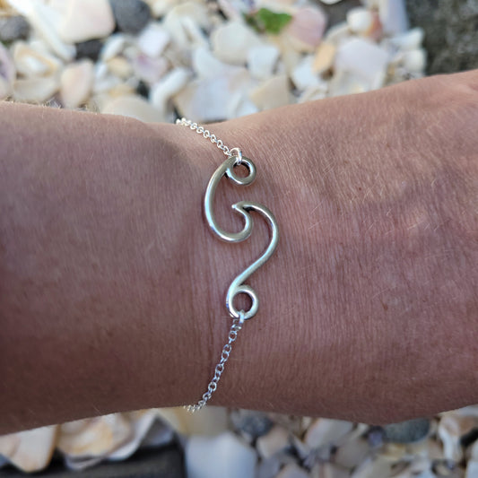 Silver Wave Bracelet