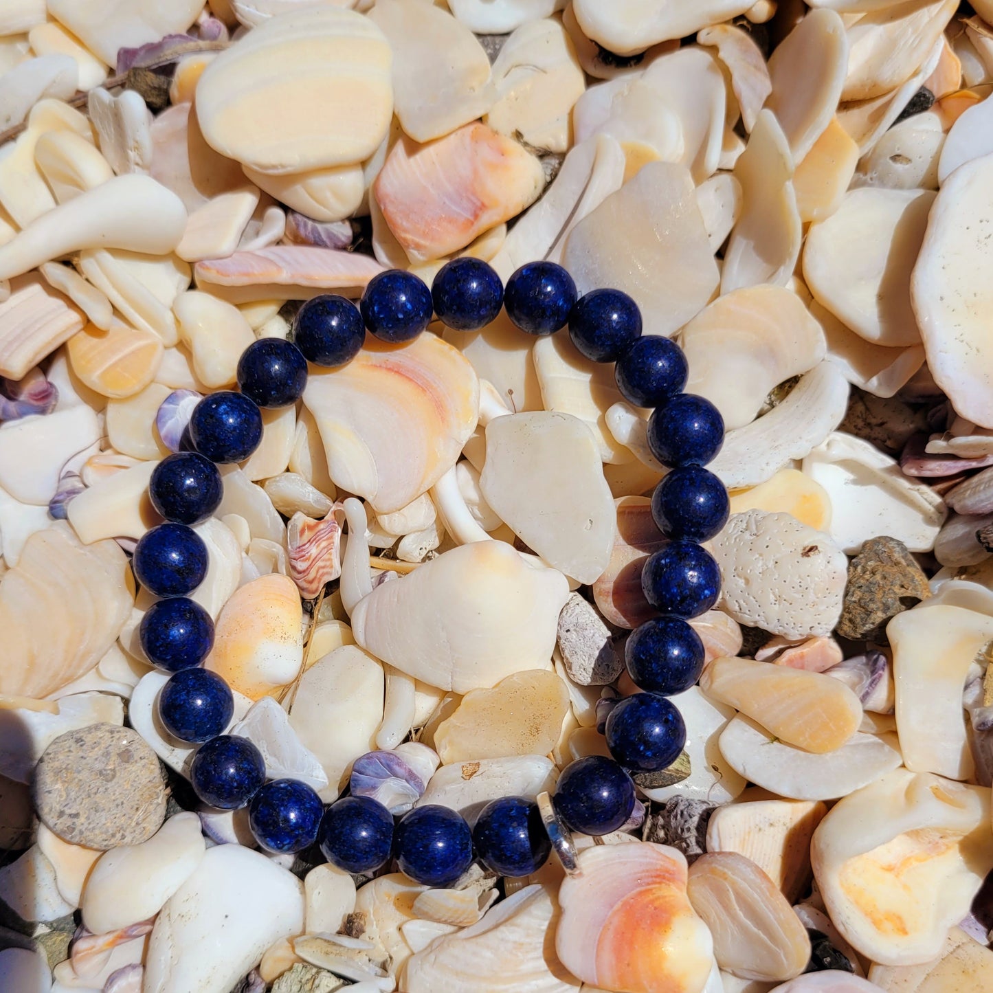 Blue Lapis Lazuli Bead Bracelet