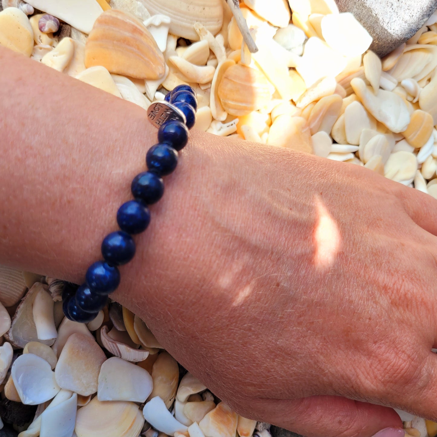 Blue Lapis Lazuli Bead Bracelet