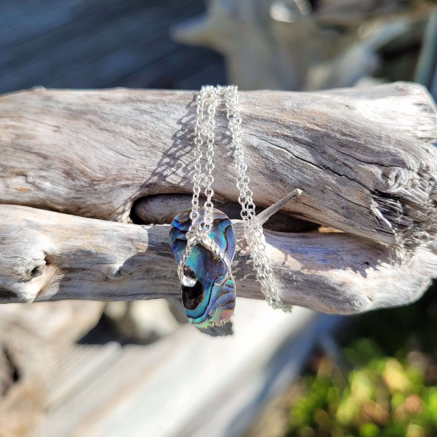 Paua Jandal Pendant Necklace