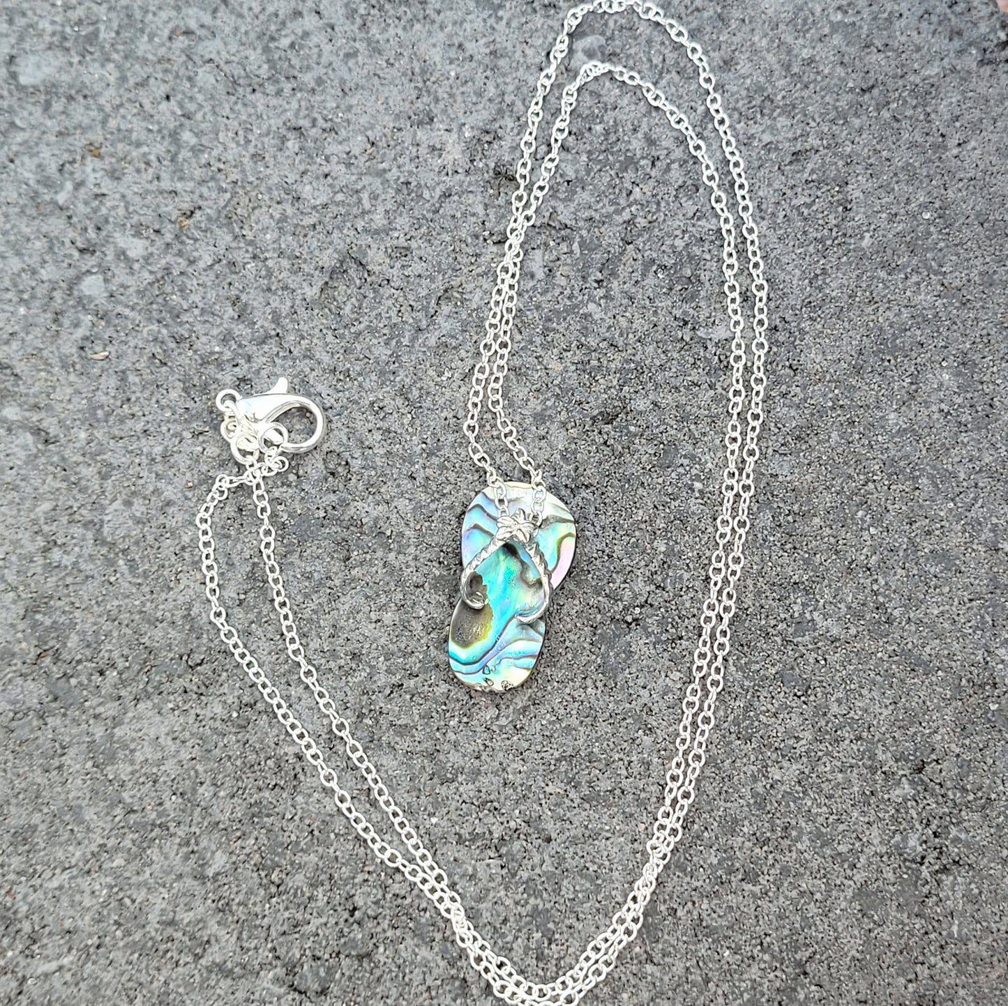 Paua Jandal Pendant Necklace