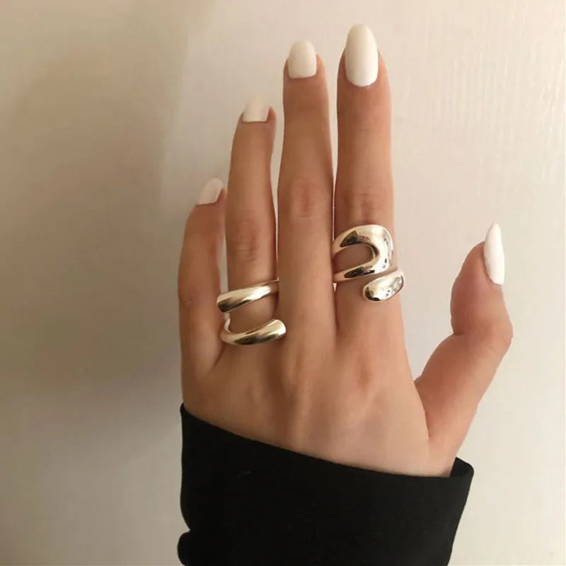 Silver Fashion Ring Set