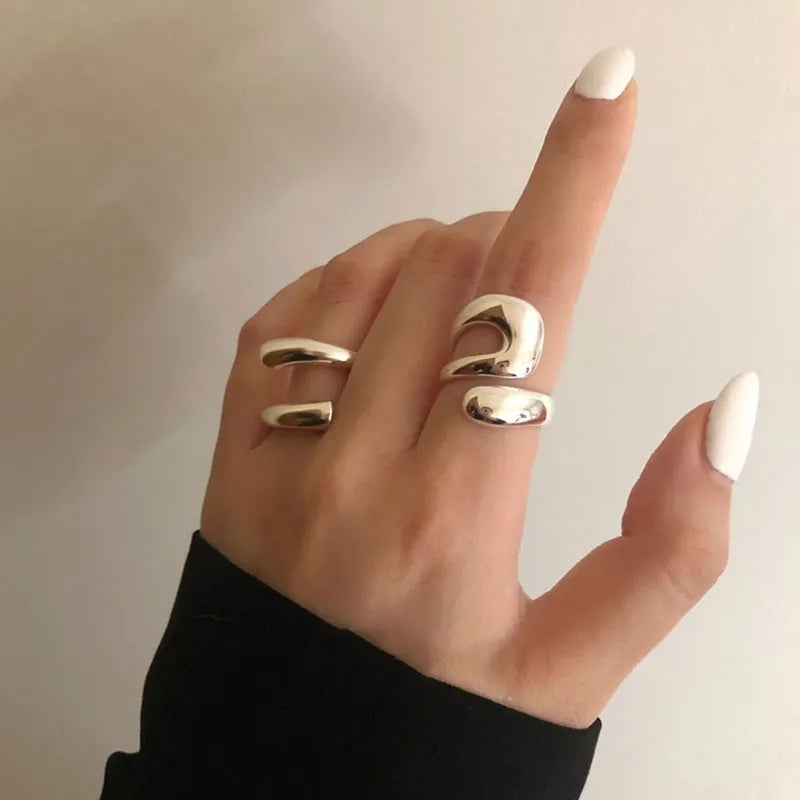 Silver Fashion Ring Set