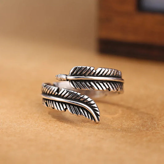 Silver Feather Ring