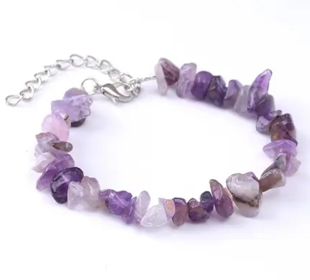 Amethyst Chip Bracelet