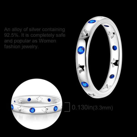 Silver Stars & Blue Moons Ring