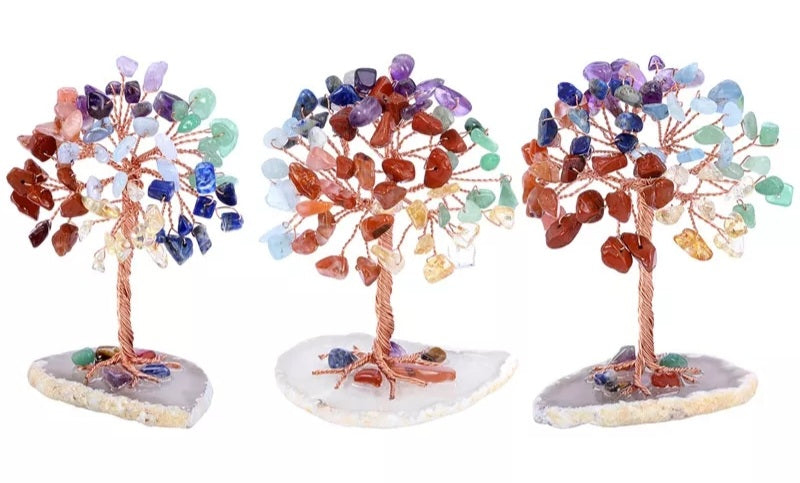 Chakra crystal copper wire tree