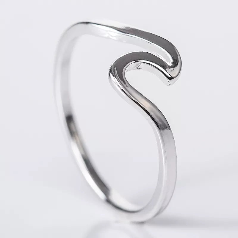 Sterling Silver Wave Ring