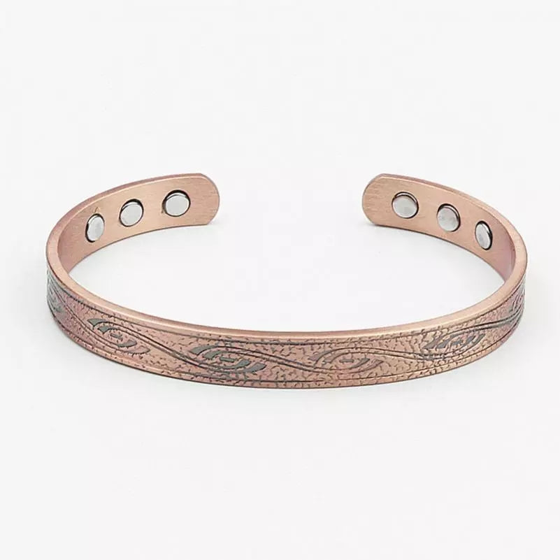 Copper Magnetic Bracelet - Swirl design