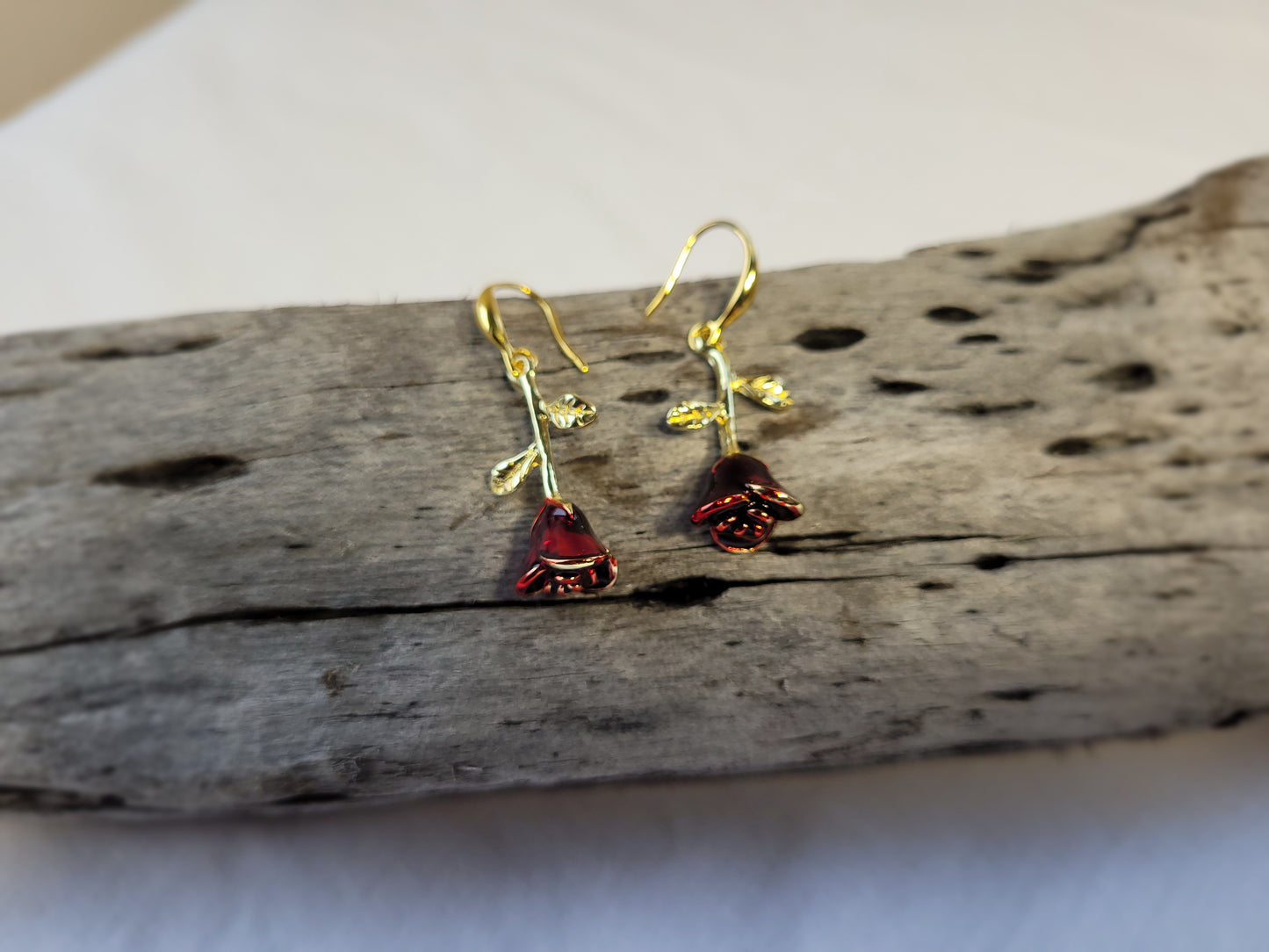 Red Roses Earrings