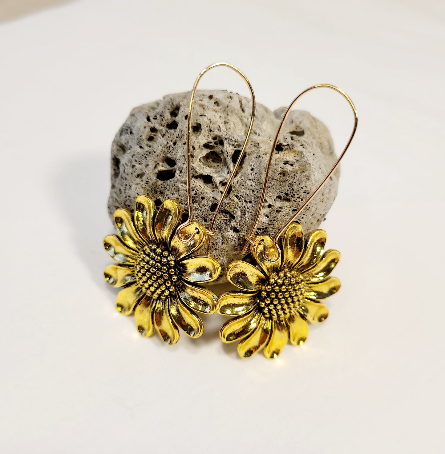 Large Sunflower Earrings