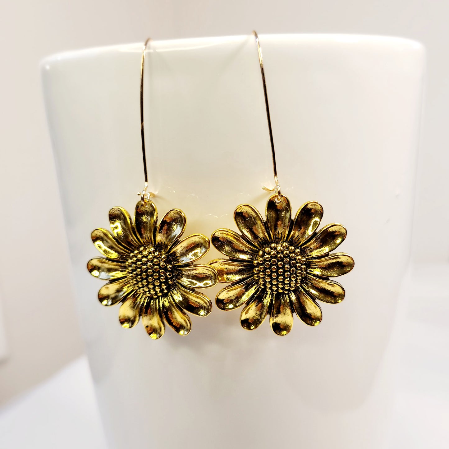 Large Sunflower Earrings