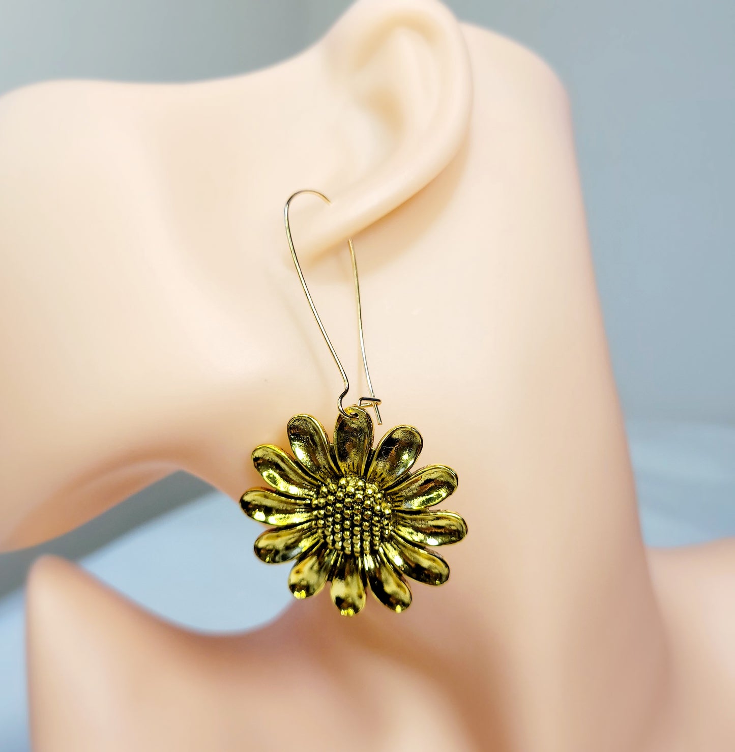 Large Sunflower Earrings