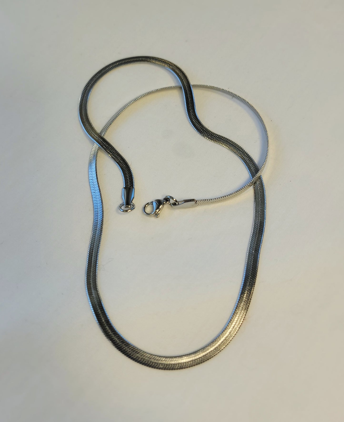 Silver snake chain necklace