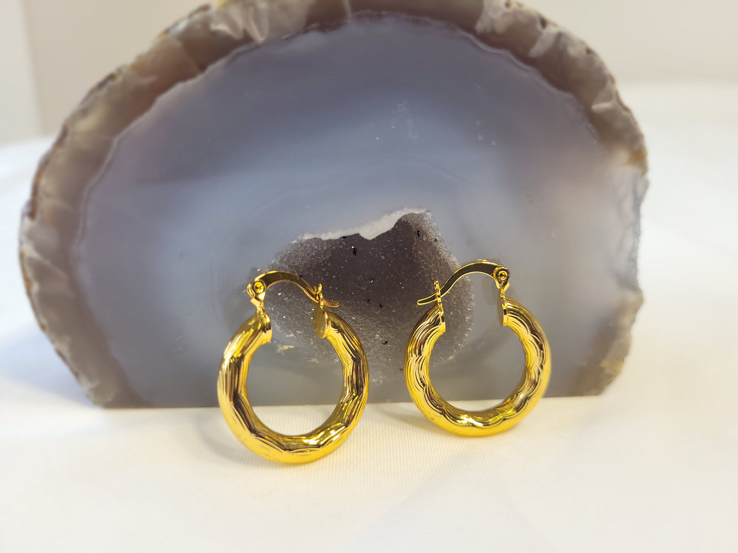 Golden Glamour Oversized Hoop Earrings