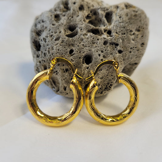 Golden Glamour Oversized Hoop Earrings