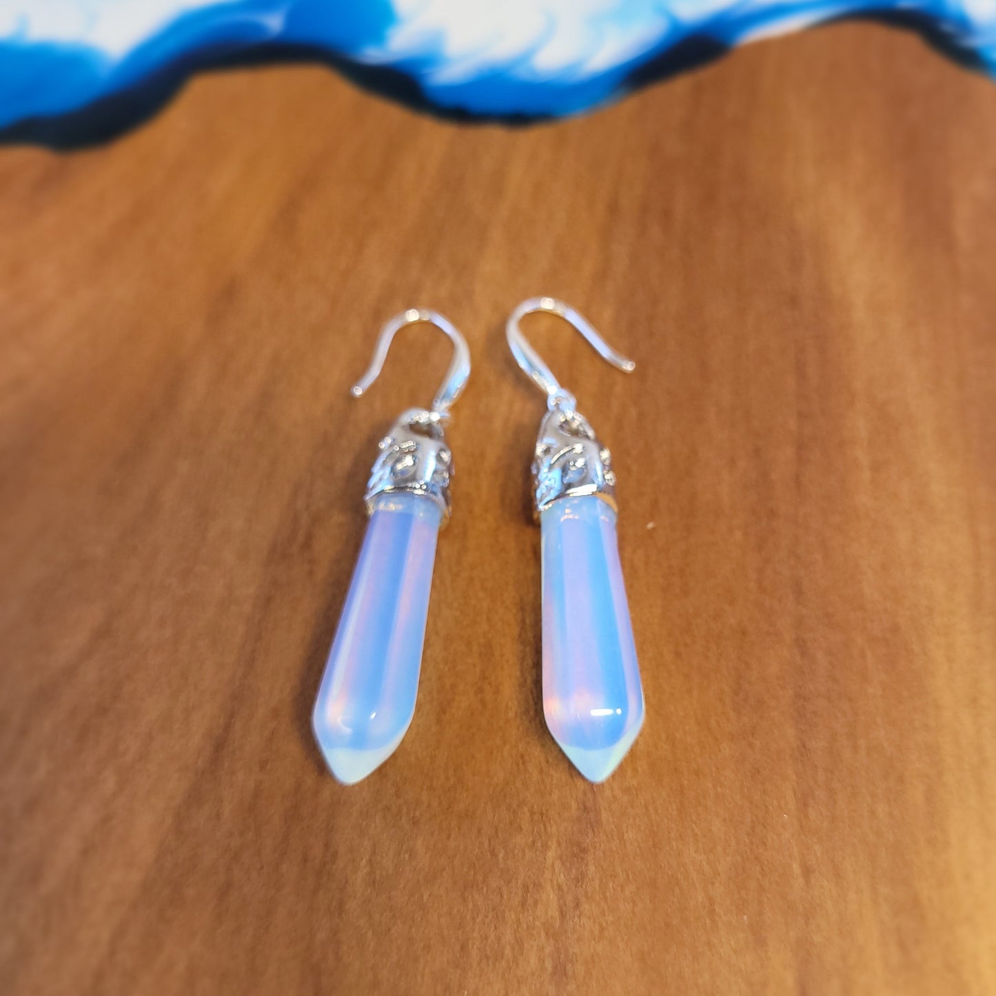 Moonstone Crystal & Silver Earrings