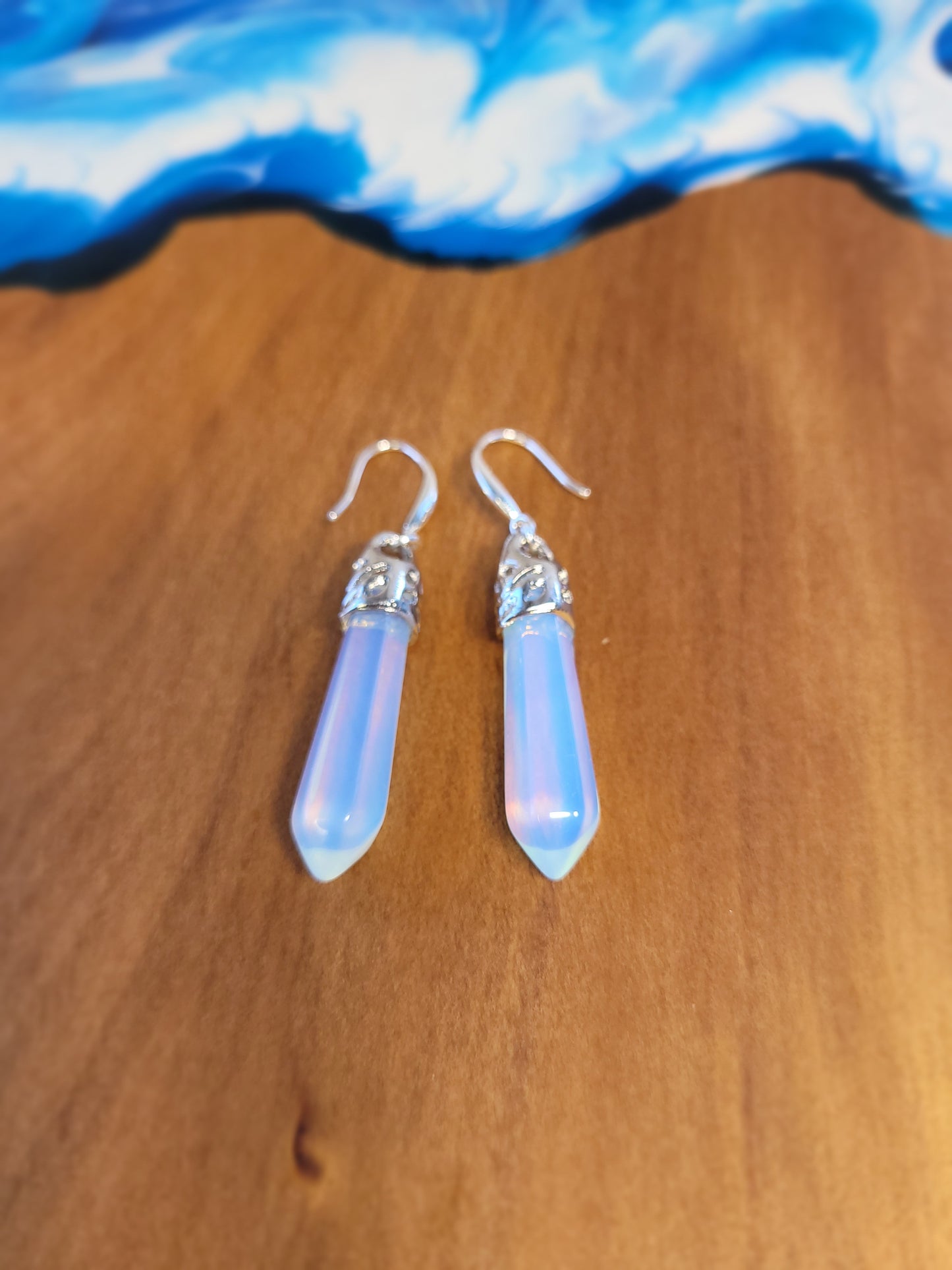 Moonstone Crystal & Silver Earrings