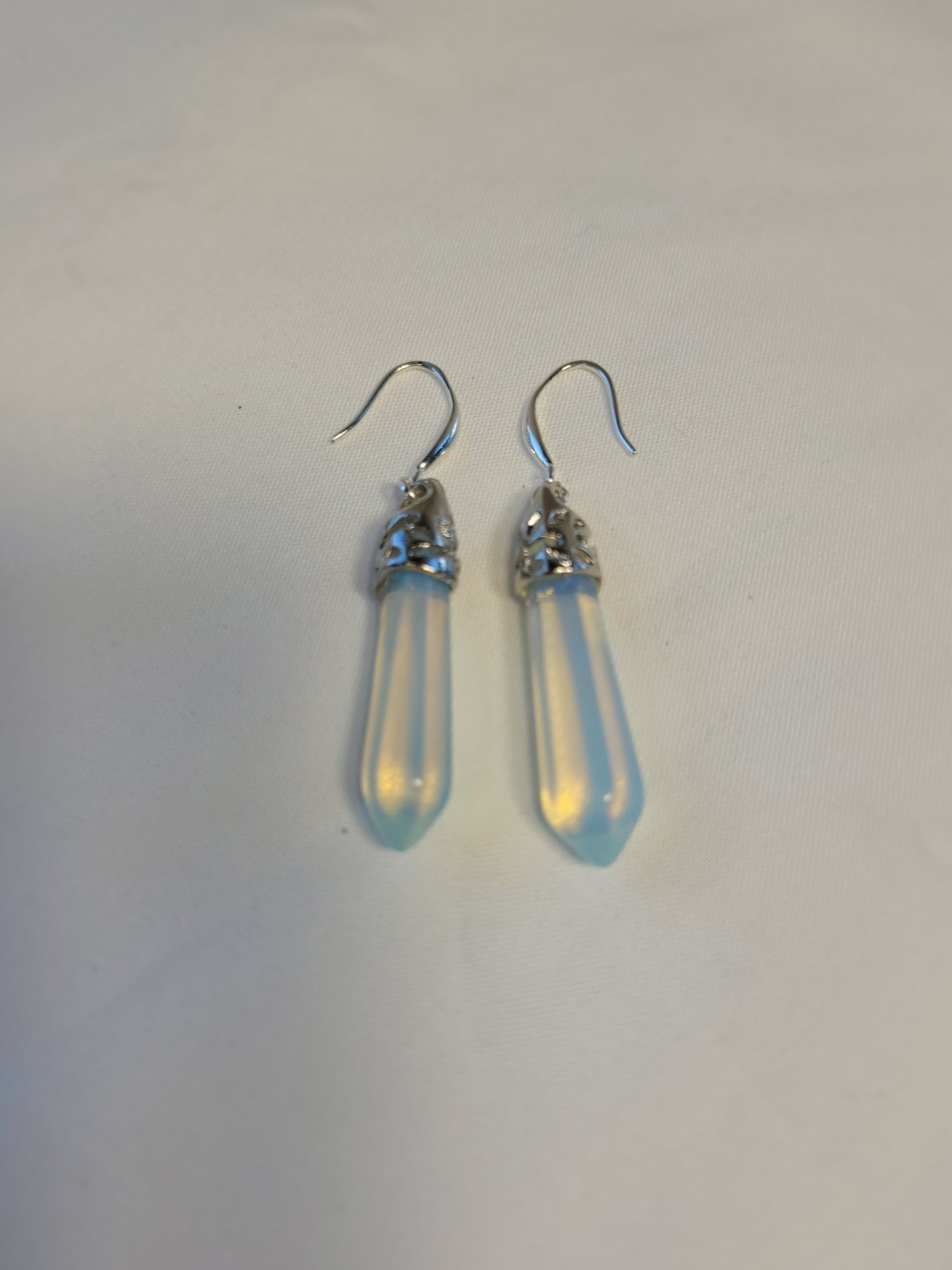 Moonstone Crystal & Silver Earrings