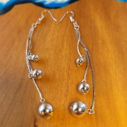 Silver Stainless Dangle Earrings