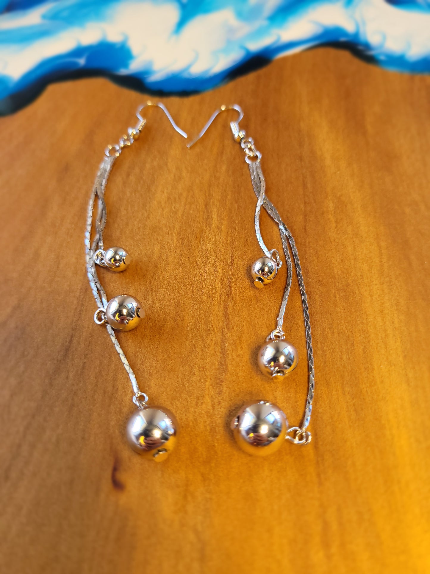 Silver Stainless Dangle Earrings