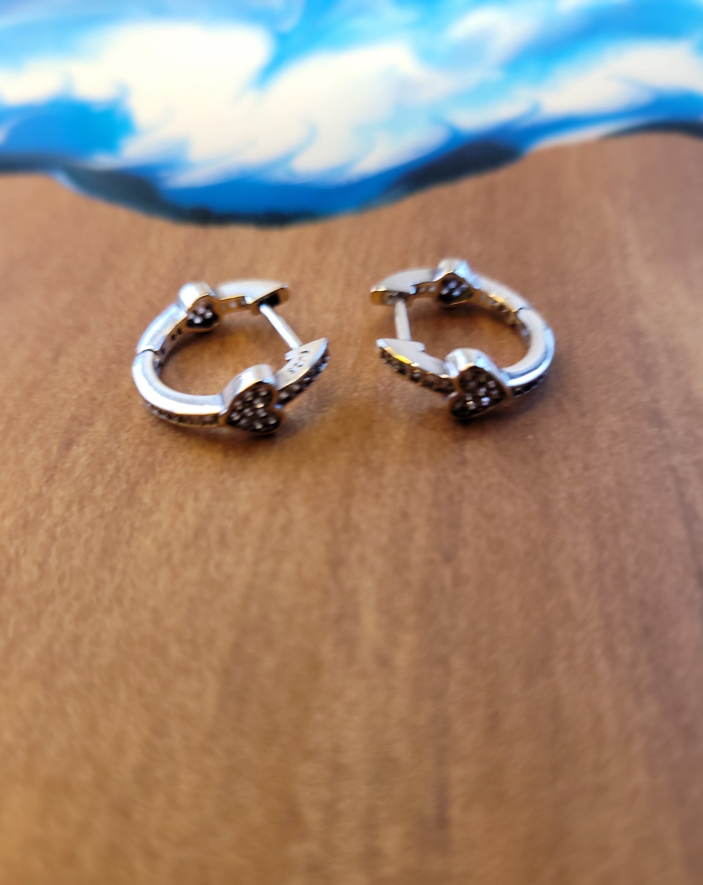 Alluring Hearts Hoop Earrings