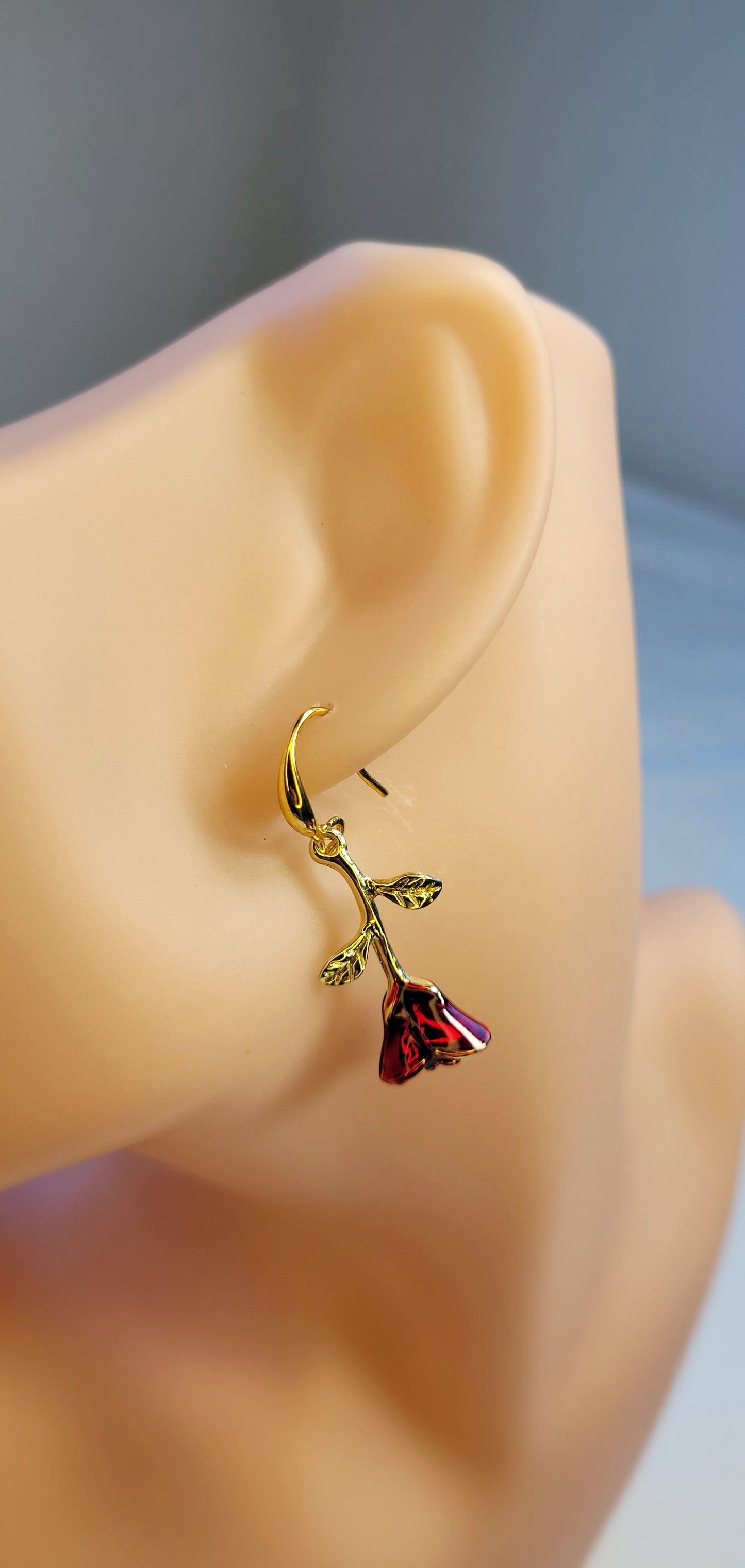 Red Roses Earrings