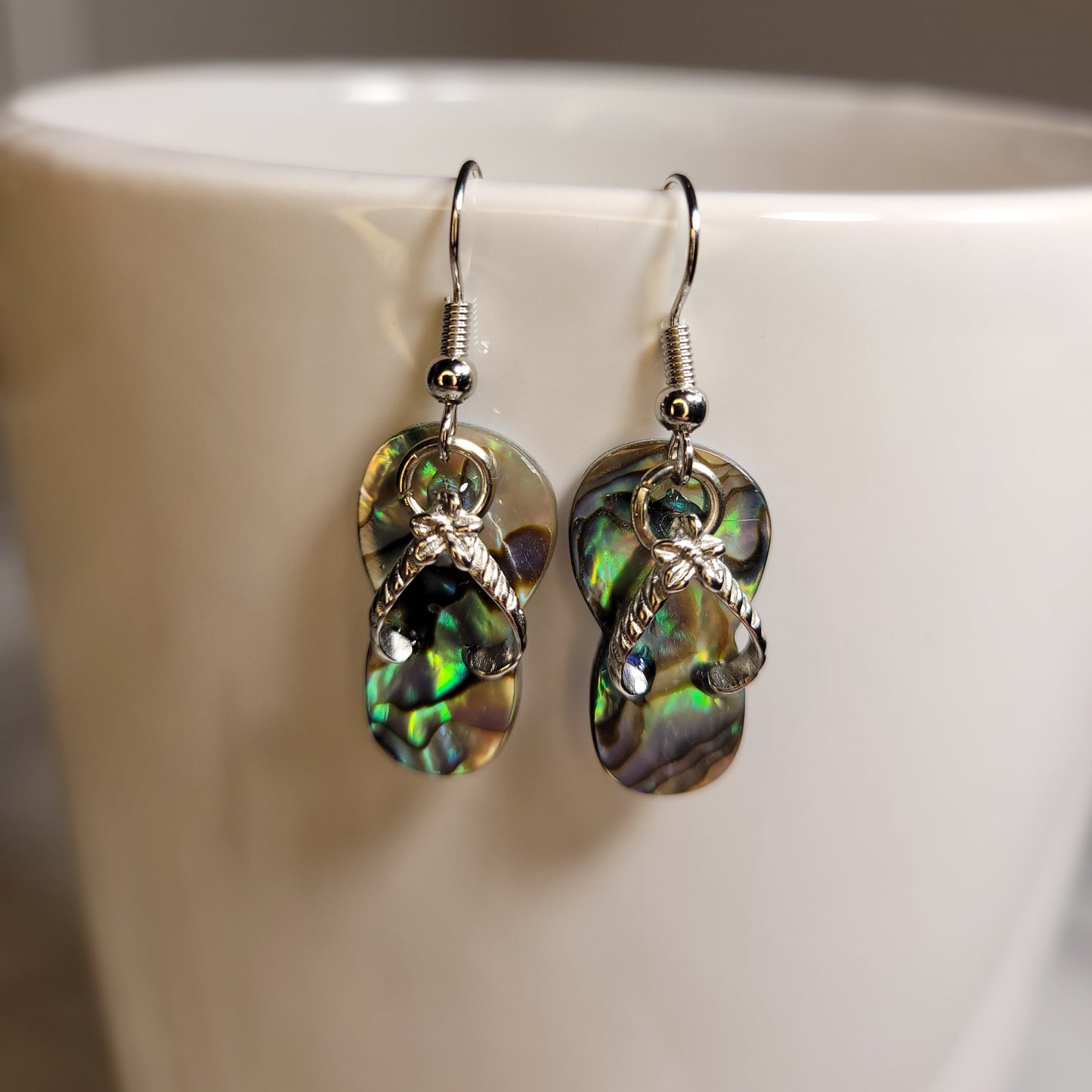 Paua Shell Jandal Earrings