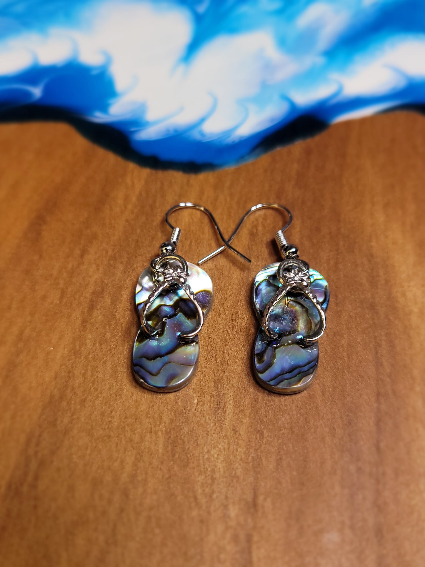 Paua Shell Jandal Earrings