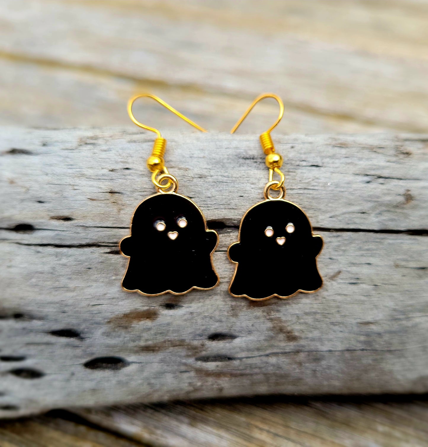 Halloween Earrings - Various Designs: Red witches hat,  Orange Pumpkin,  WHITE Ghost,  Pumpkin with black hat