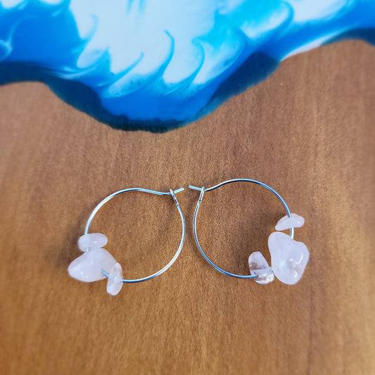 Selenite Hoop Earrings