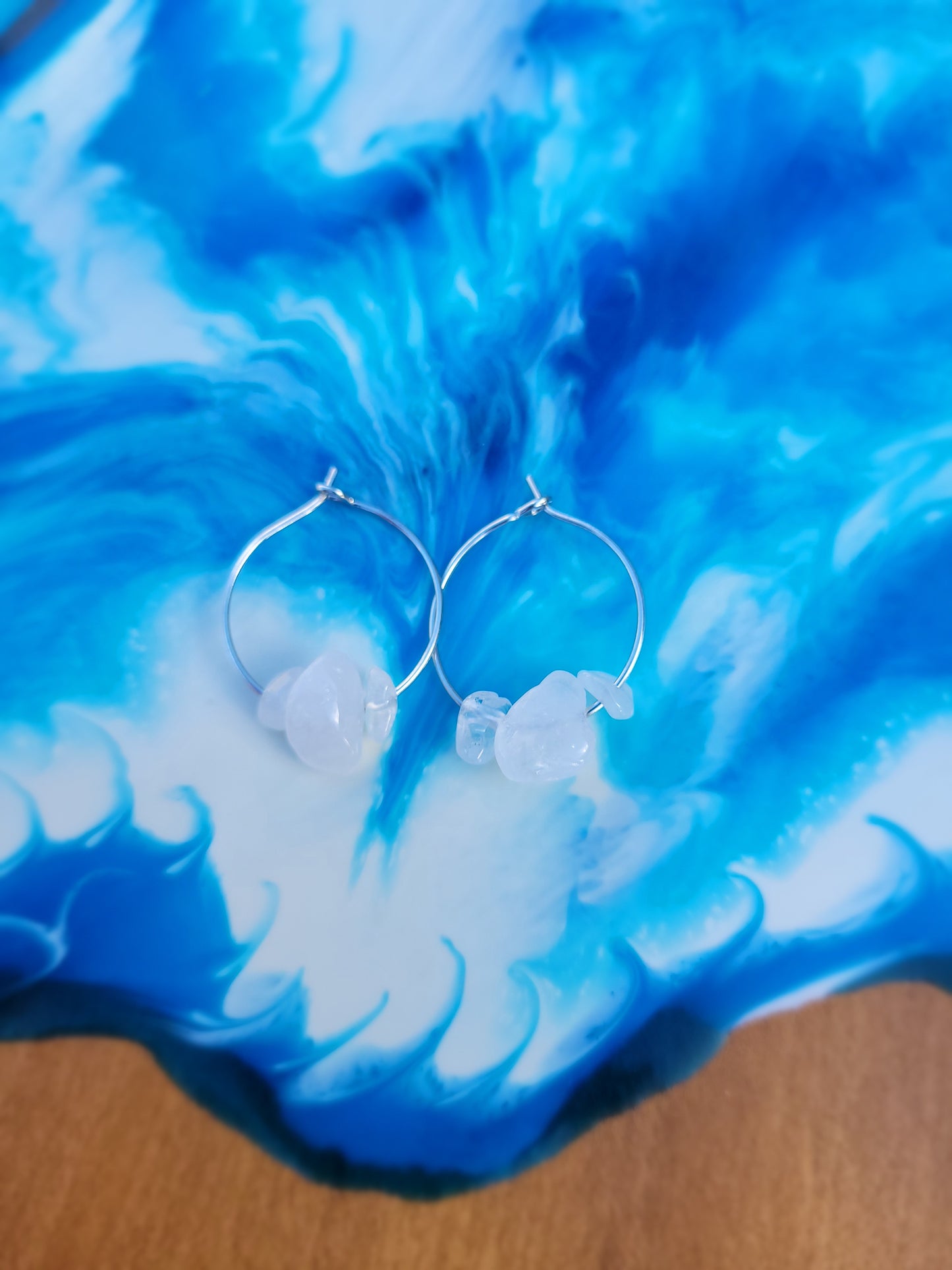 Selenite Hoop Earrings