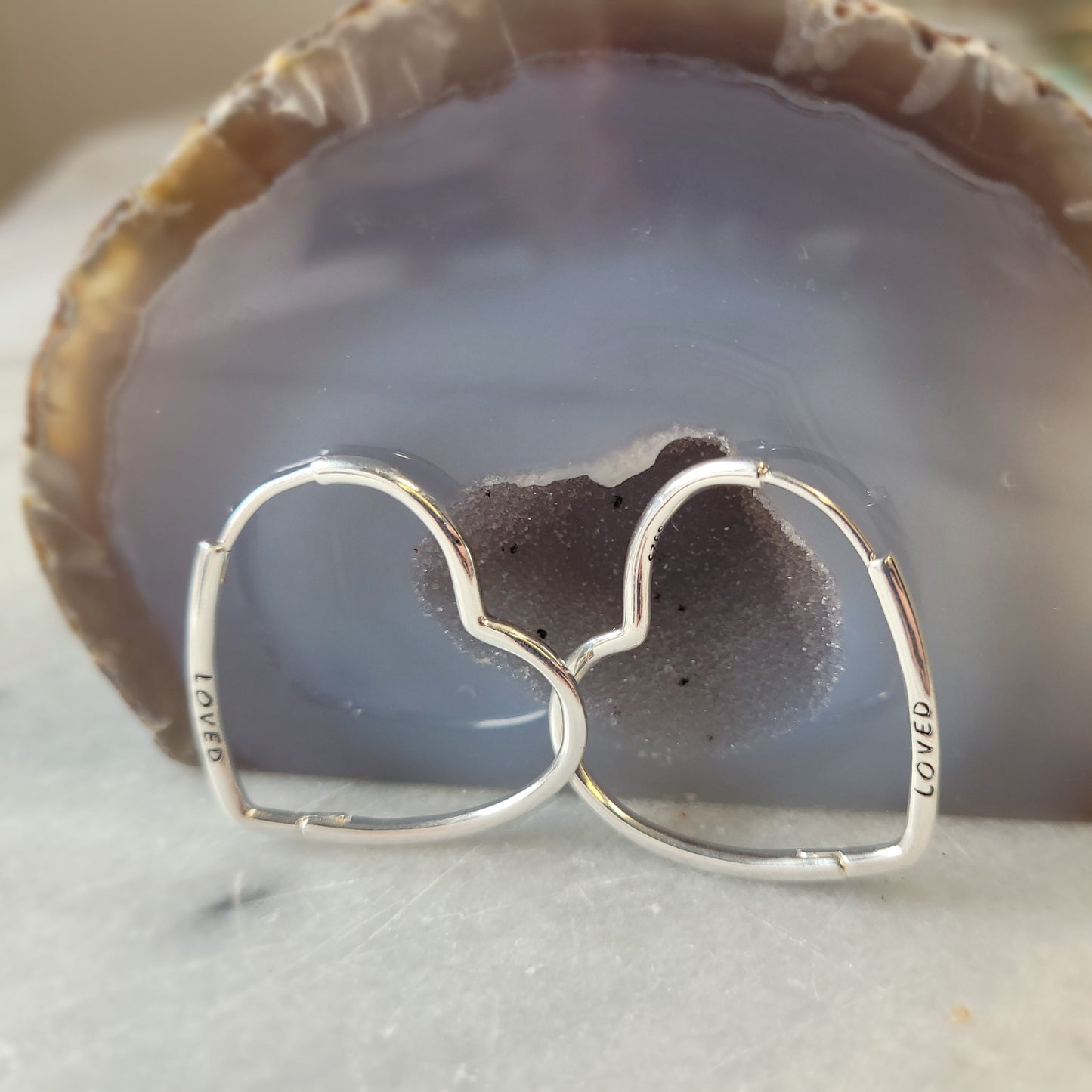 Asymmetrical Heart Hoop Earrings