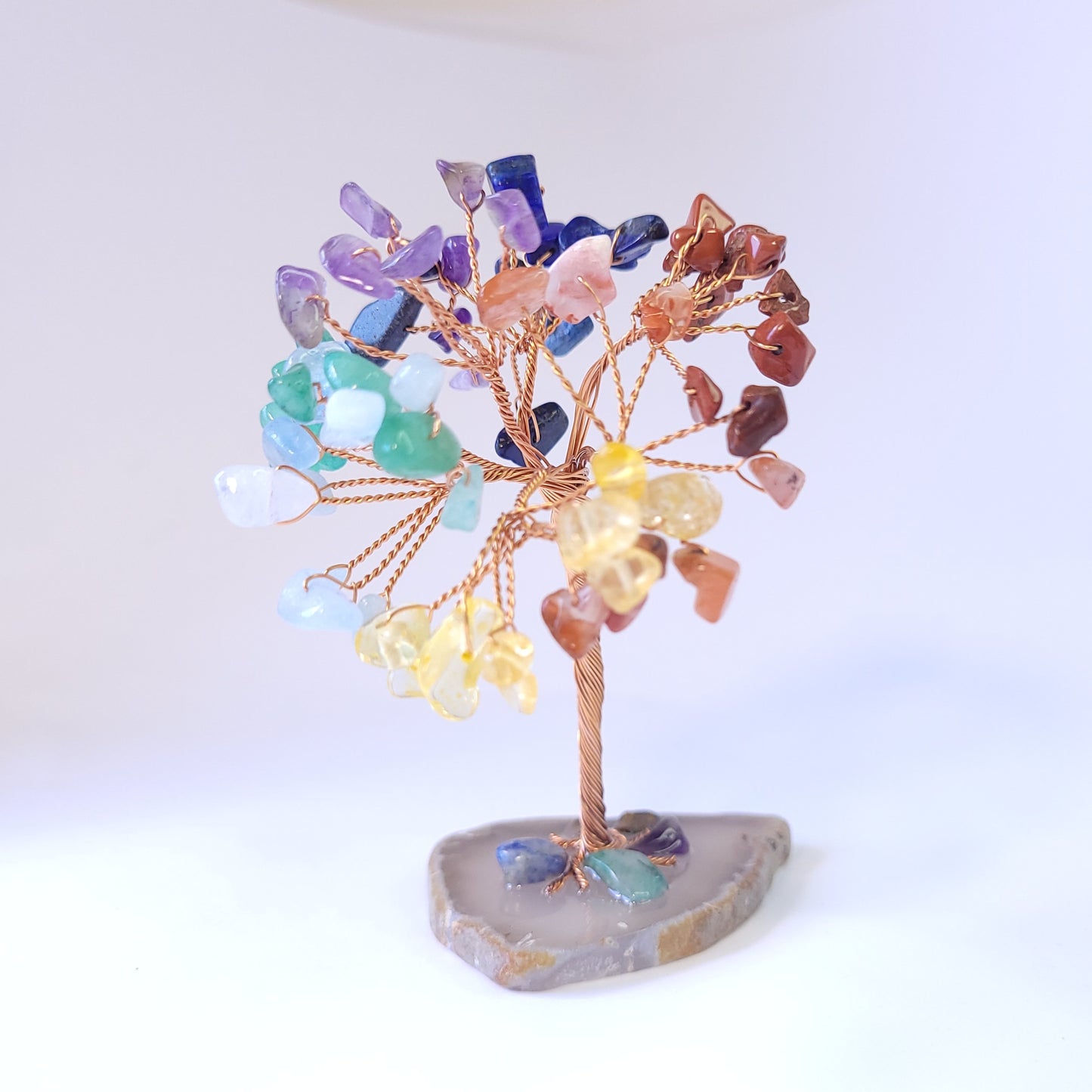 Chakra crystal copper wire tree