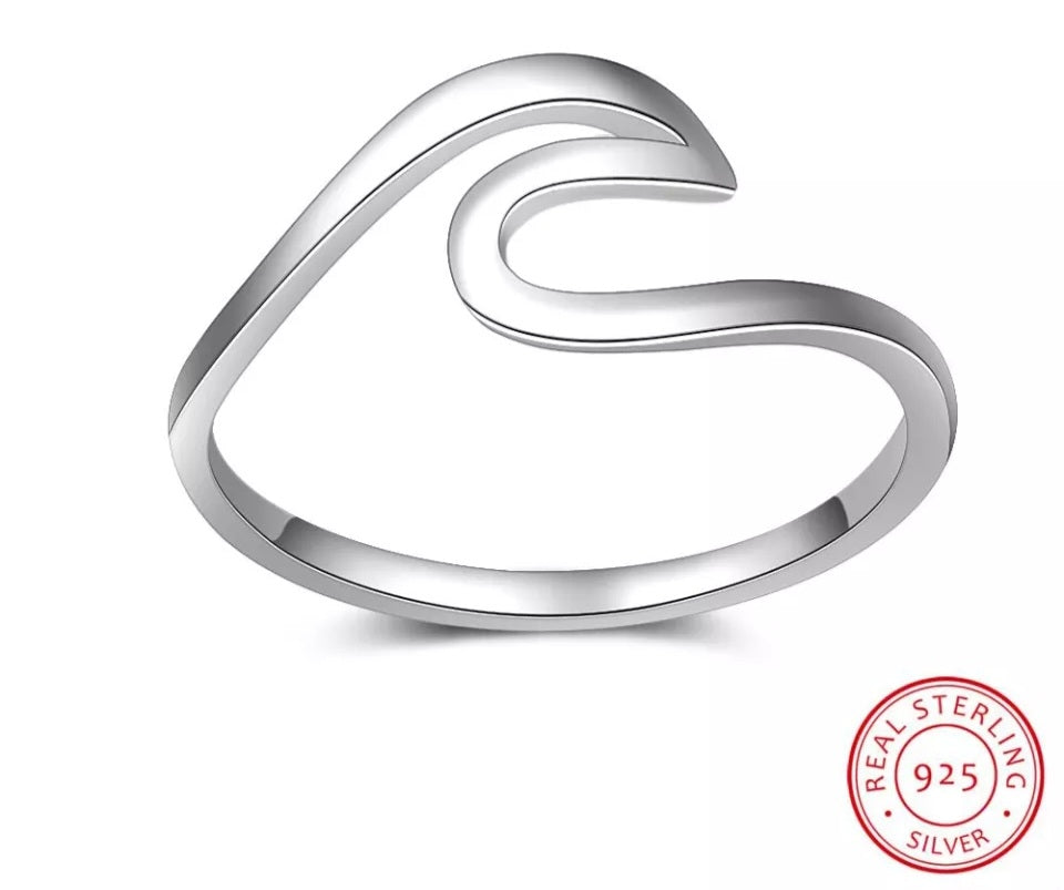 Sterling Silver Wave Ring