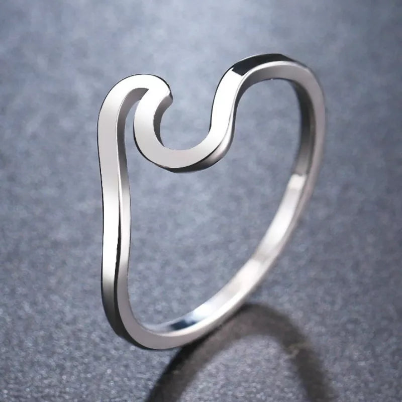 Sterling Silver Wave Ring