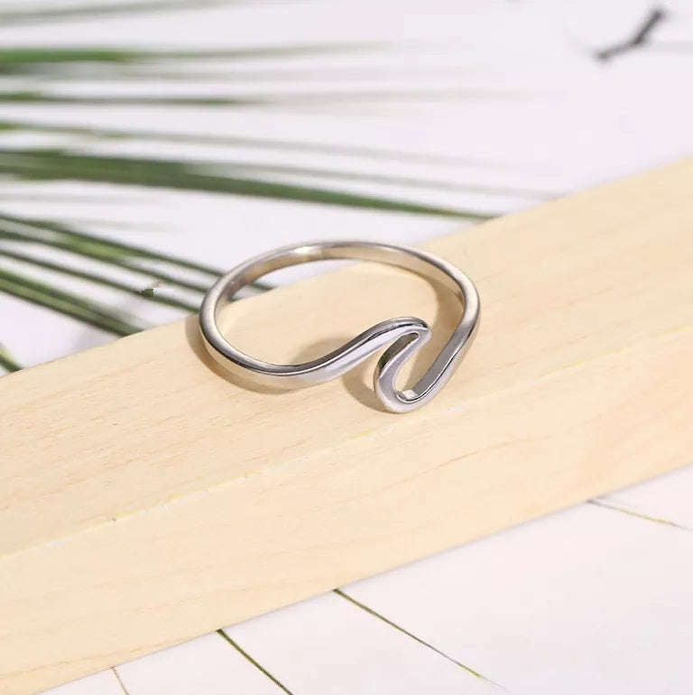 Sterling Silver Wave Ring