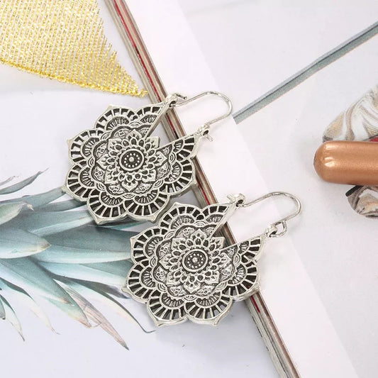 Flower Gypsy Hoop Earrings