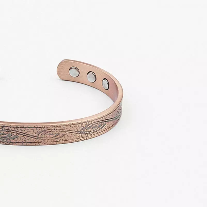 Copper Magnetic Bracelet - Swirl design