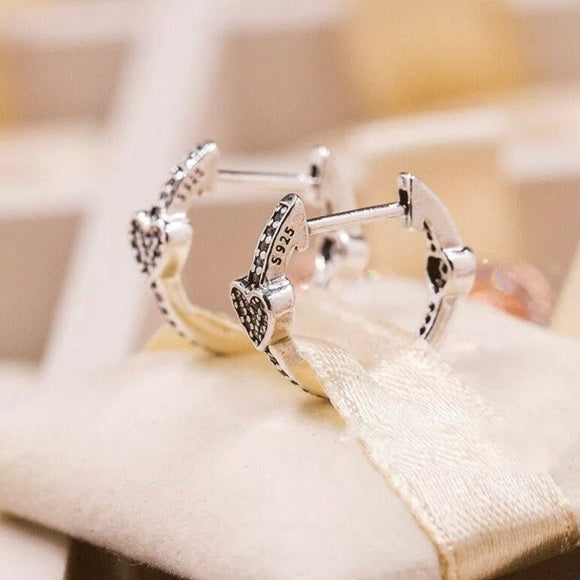 Alluring Hearts Hoop Earrings