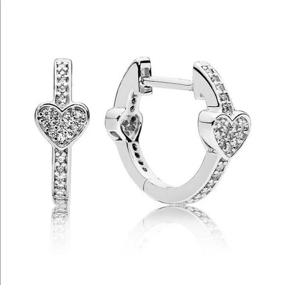 Alluring Hearts Hoop Earrings